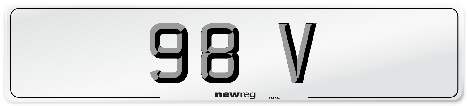 98 V Number Plate from New Reg
